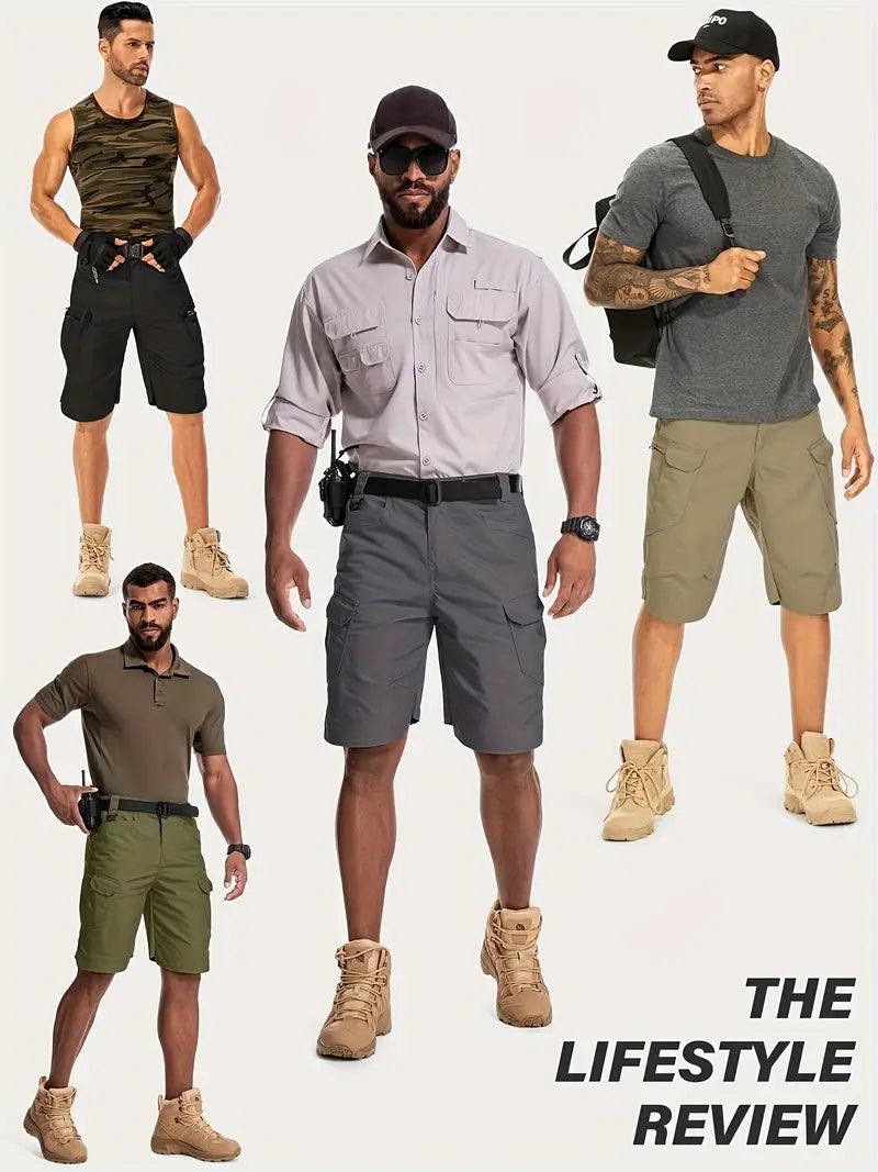 Men'S Tactical Shorts Lightweight Breathble Cargo Shorts for Outdoor Casual Military Hiking Work Shorts Workout Shorts with Multi-Pocket