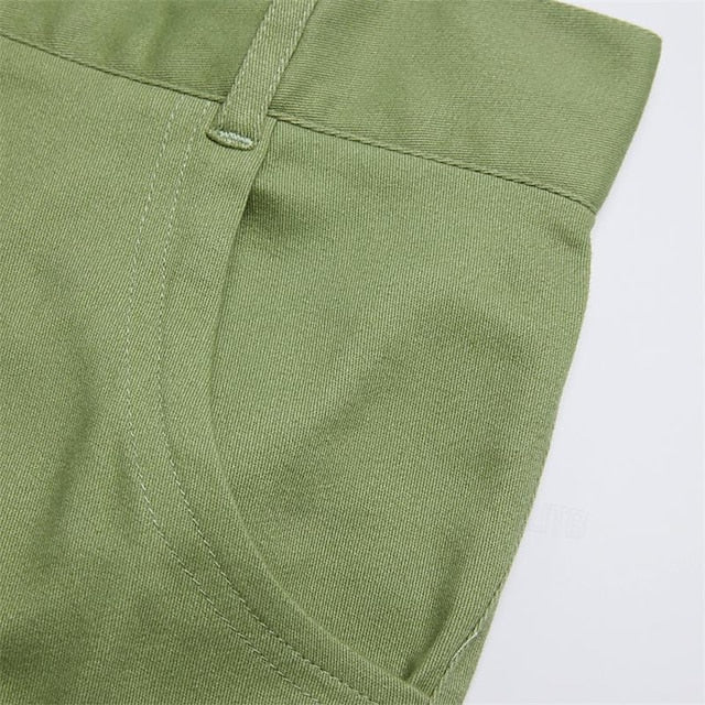Men's Casual Cargo Shorts Multi Pocket Straight Leg Plain Comfort Knee Length Casual Daily Holiday Fashion Streetwear