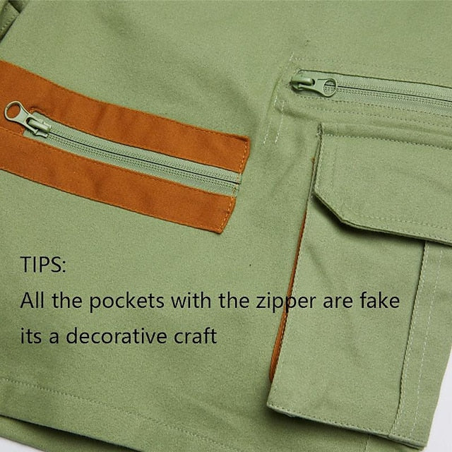 Men's Casual Cargo Shorts Multi Pocket Straight Leg Plain Comfort Knee Length Casual Daily Holiday Fashion Streetwear