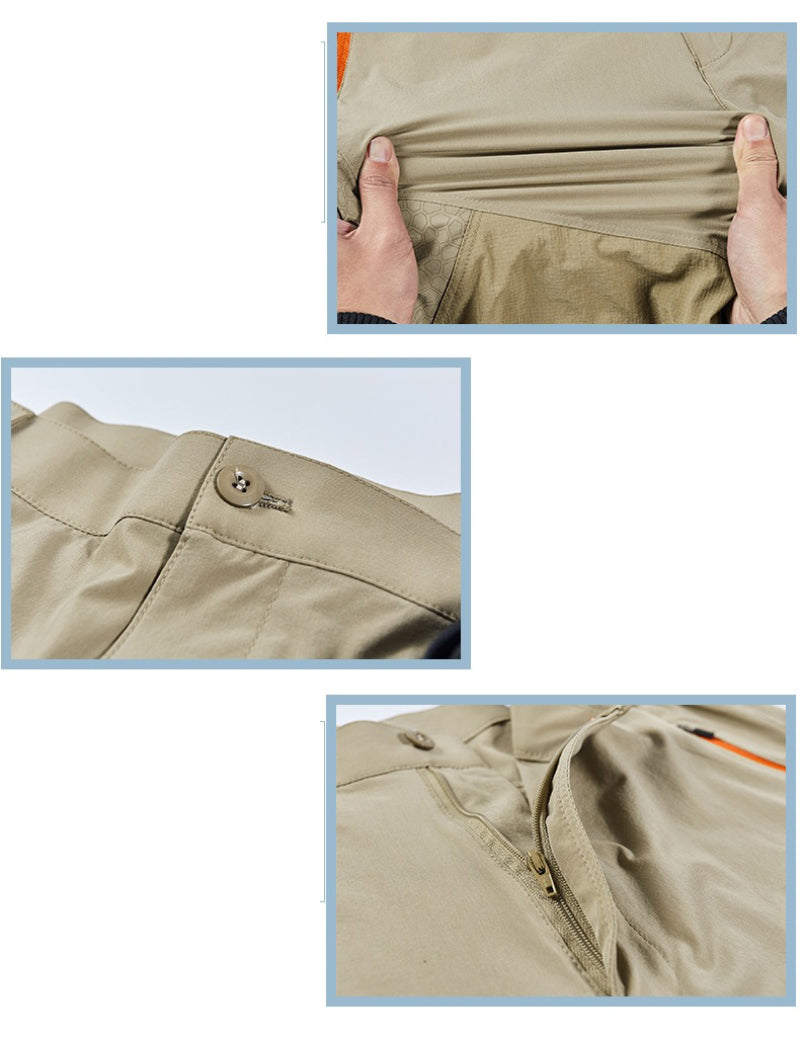Outdoor sports quick-drying shorts, stretch casual hiking pants