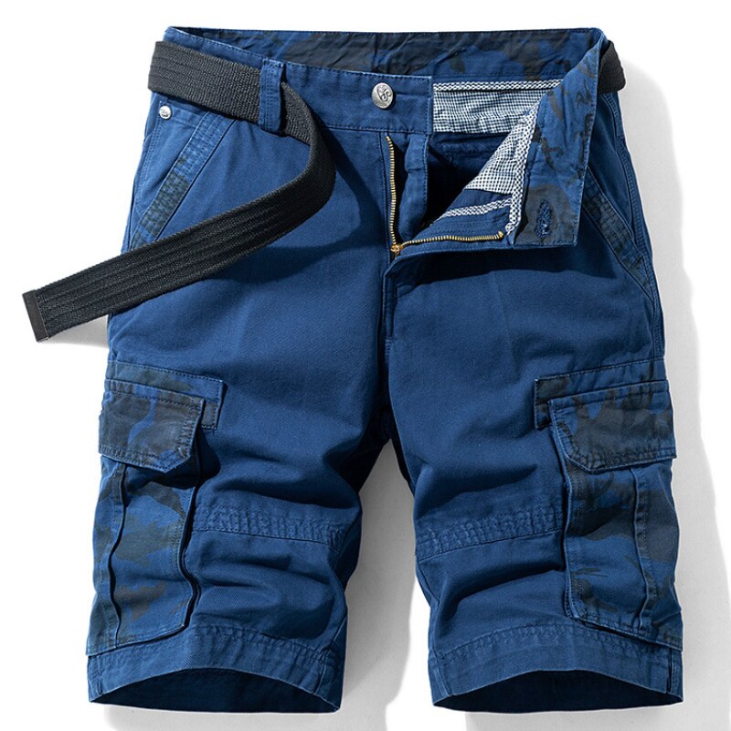 Men's New Washed Pattern Cargo Shorts