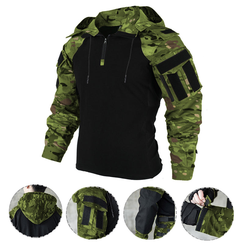 Outdoor Cool Hooded Long Sleeve Men's T-shirt