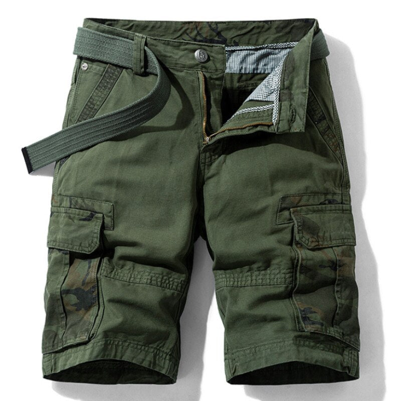 Men's New Washed Pattern Cargo Shorts