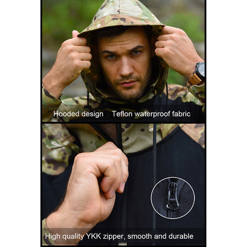 Outdoor Cool Hooded Long Sleeve Men's T-shirt