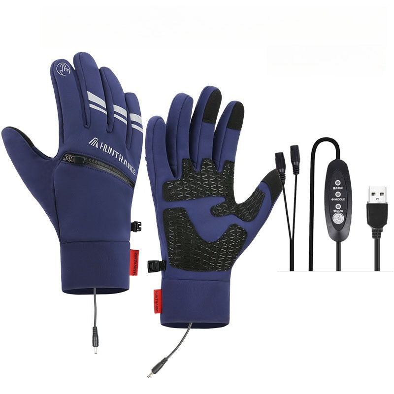 Heated Gloves for Outdoor Activities Windproof and Waterproof with Plus Velvet