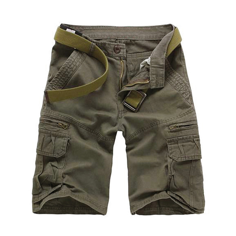Men's Multi-Pocket Loose-Fit Cargo Shorts