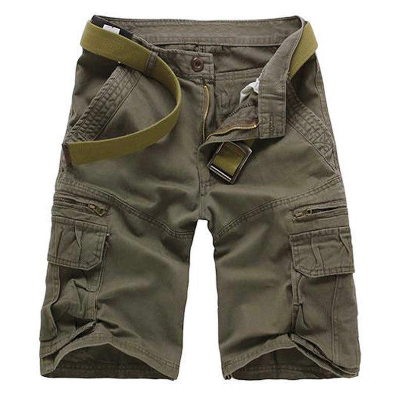 Men's Multi-Pocket Loose-Fit Cargo Shorts