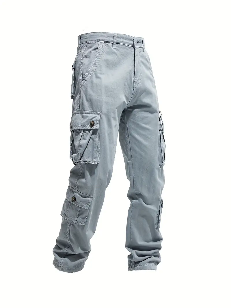 100% Cotton Outdoor Work Pants - 8 Pockets, Durable, Comfortable for Camping, Hiking, Fishing