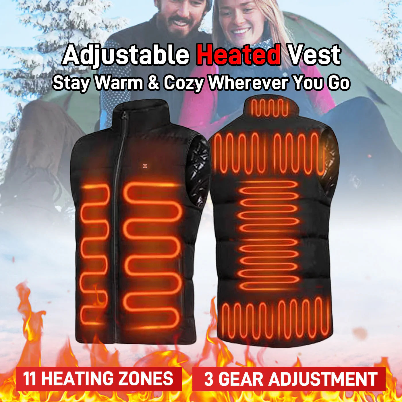 LAST DAY 40% OFF - đ VL⢠New Unisex Warming Heated Vest