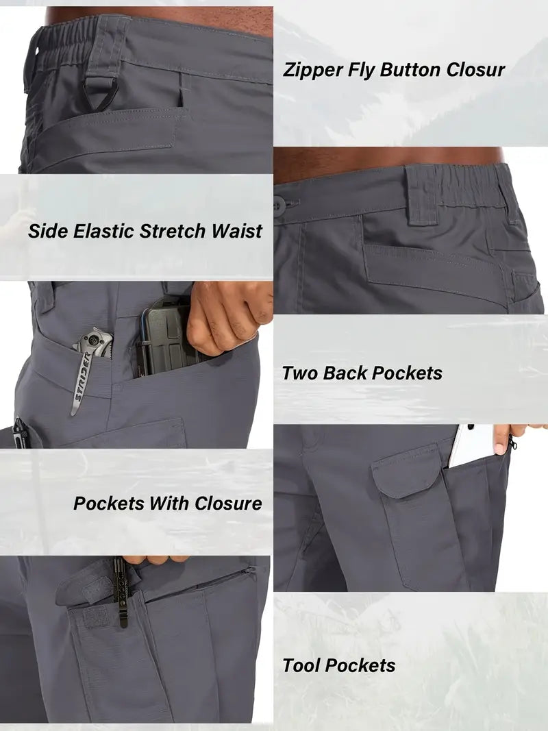 Men'S Tactical Shorts Lightweight Breathble Cargo Shorts for Outdoor Casual Military Hiking Work Shorts Workout Shorts with Multi-Pocket
