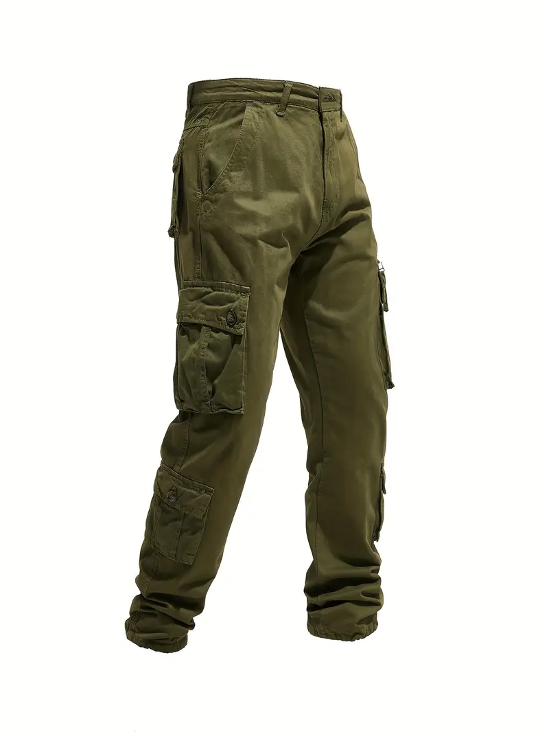 100% Cotton Outdoor Work Pants - 8 Pockets, Durable, Comfortable for Camping, Hiking, Fishing