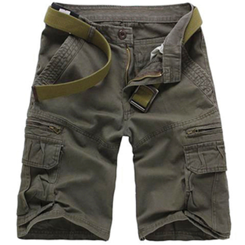 Men's Multi-Pocket Loose-Fit Cargo Shorts