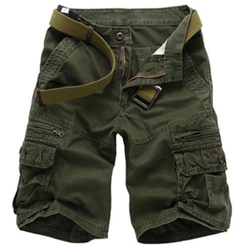 Men's Multi-Pocket Loose-Fit Cargo Shorts