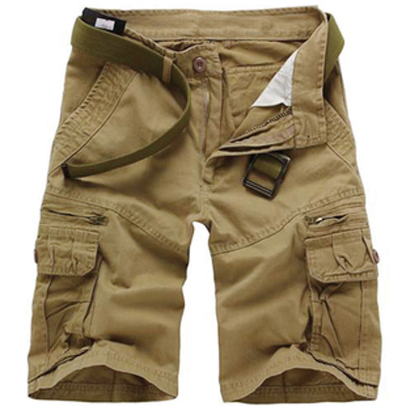 Men's Multi-Pocket Loose-Fit Cargo Shorts