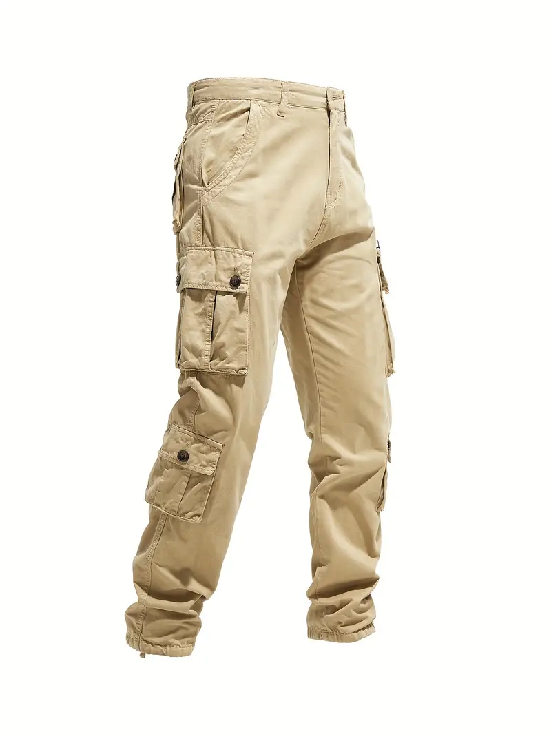 100% Cotton Outdoor Work Pants - 8 Pockets, Durable, Comfortable for Camping, Hiking, Fishing