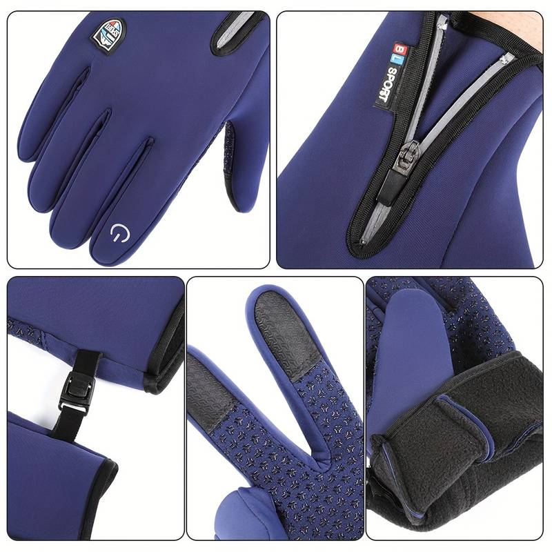 VL™ Outdoor-Sporthandschuhe, kurz, Plus-Samt, winddicht, wasserdicht