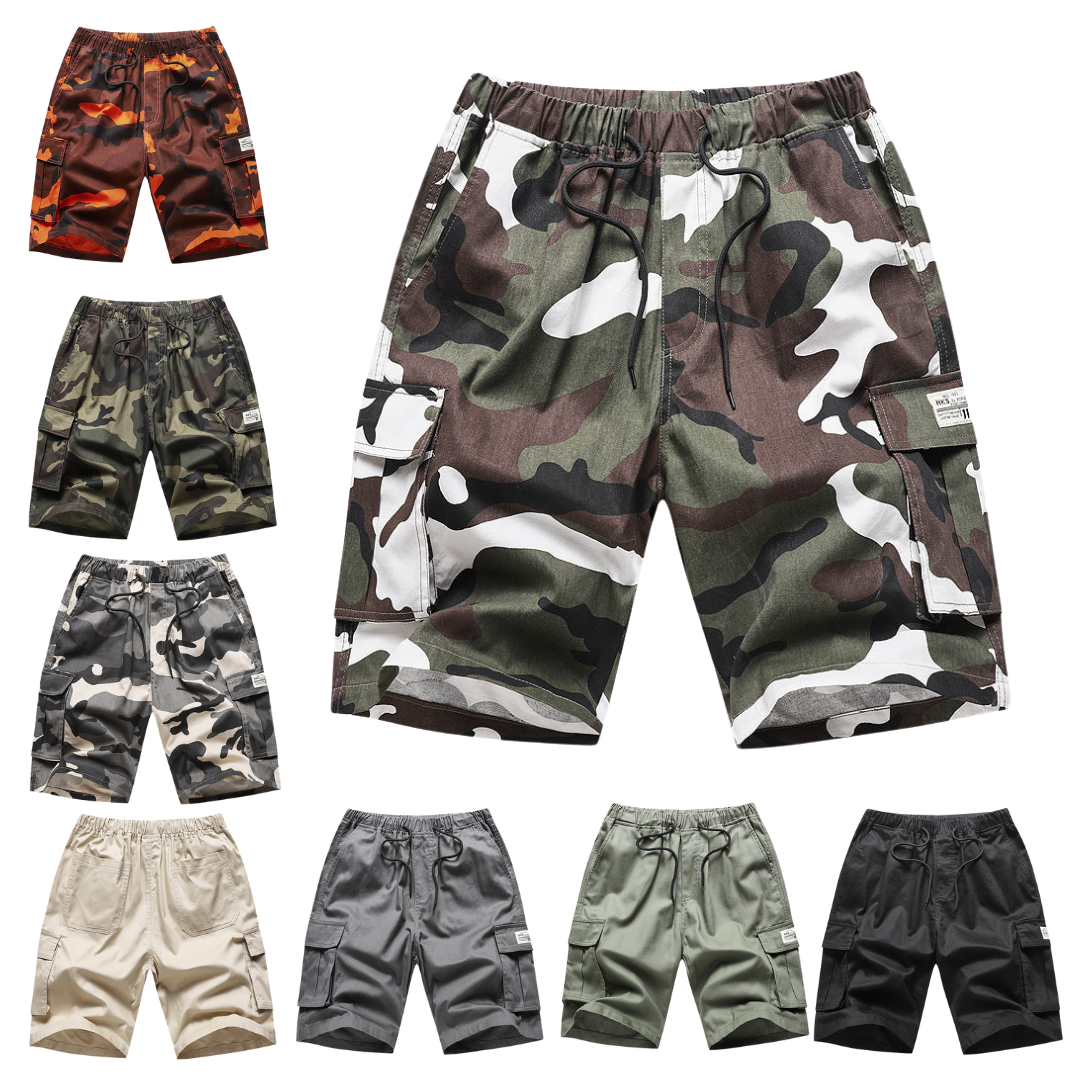 US Large size cargo shorts, men's camouflage sports shorts