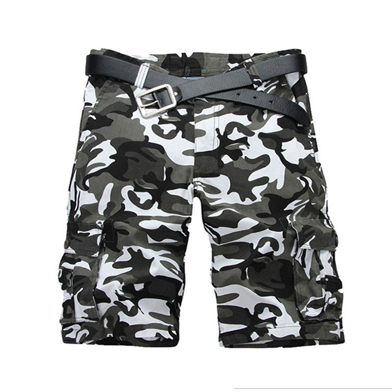 Men's Multi-Pocket Loose-Fit Cargo Shorts