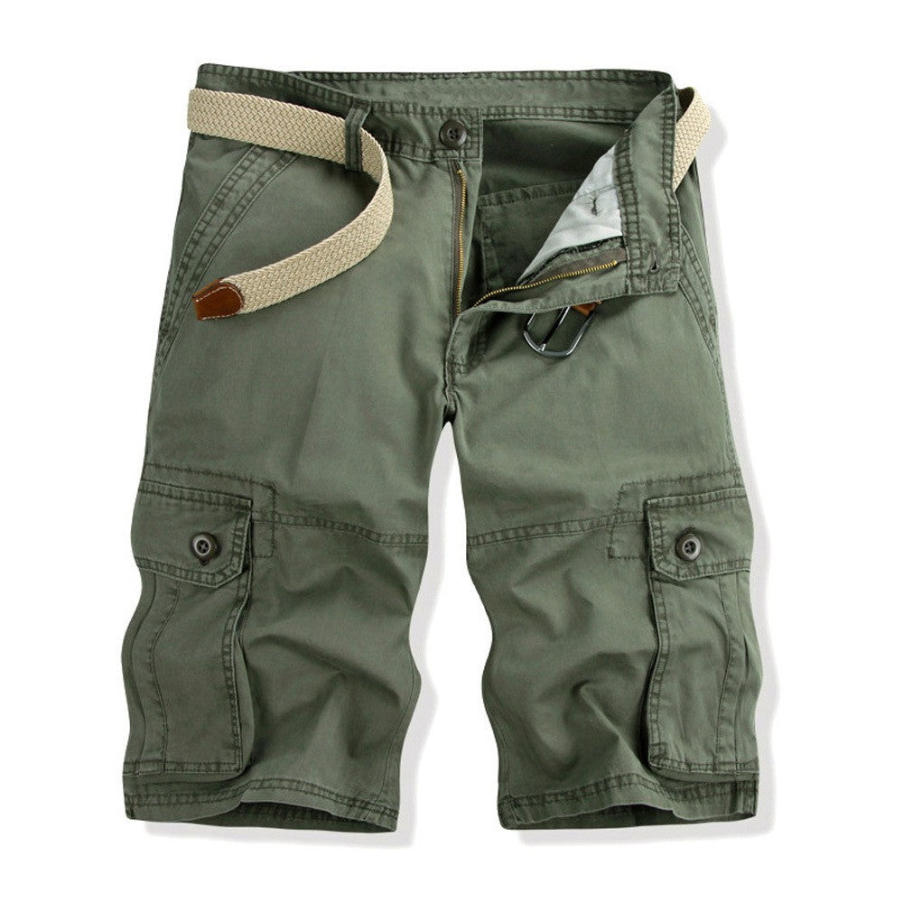 Men's Multi-Pocket Loose-Fit Cargo Shorts