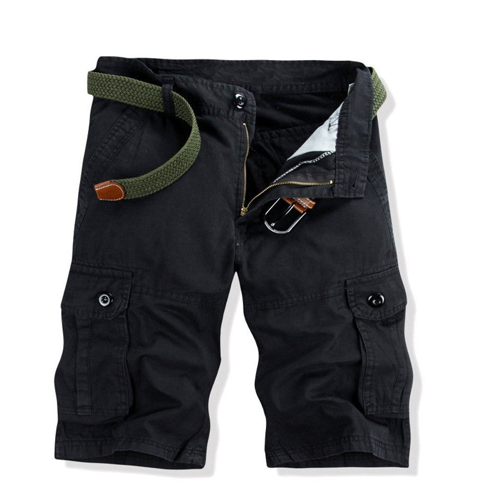 Men's Multi-Pocket Loose-Fit Cargo Shorts