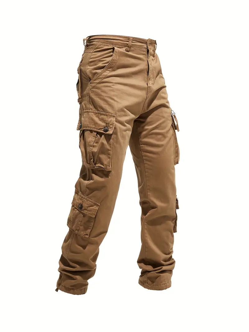 100% Cotton Outdoor Work Pants - 8 Pockets, Durable, Comfortable for Camping, Hiking, Fishing