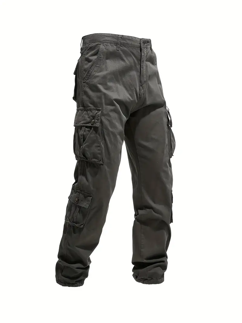 100% Cotton Outdoor Work Pants - 8 Pockets, Durable, Comfortable for Camping, Hiking, Fishing
