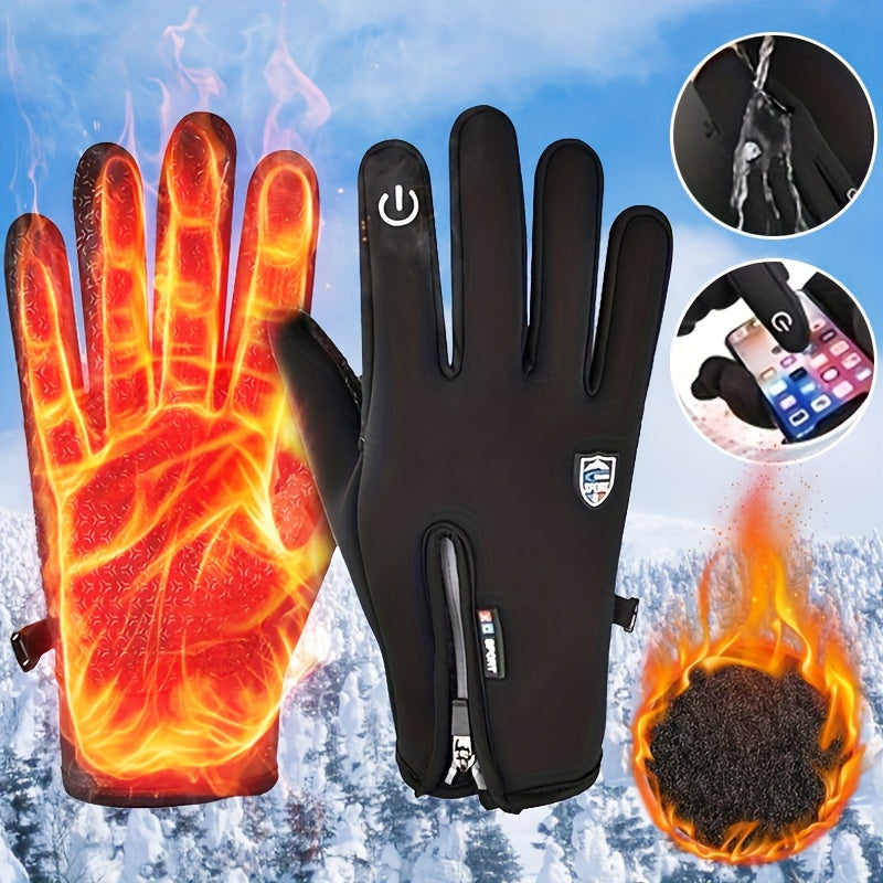 VL™ Outdoor-Sporthandschuhe, kurz, Plus-Samt, winddicht, wasserdicht