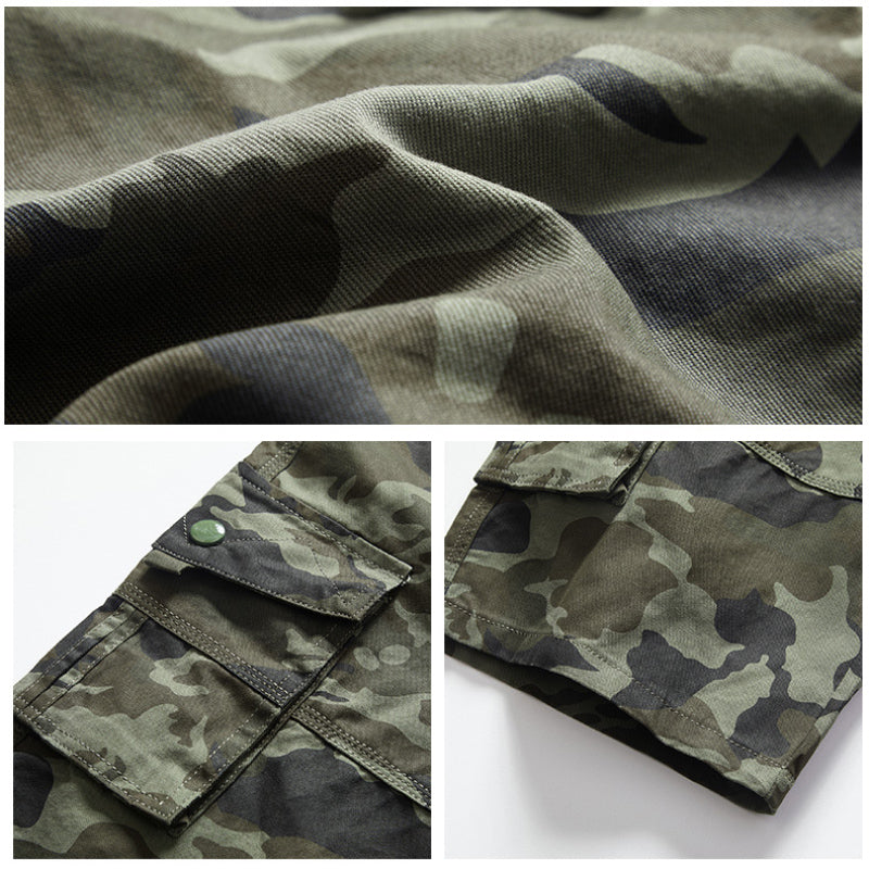 Short cargo camouflage d'extérieur pour homme