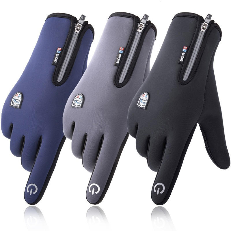 VL™ Outdoor-Sporthandschuhe, kurz, Plus-Samt, winddicht, wasserdicht