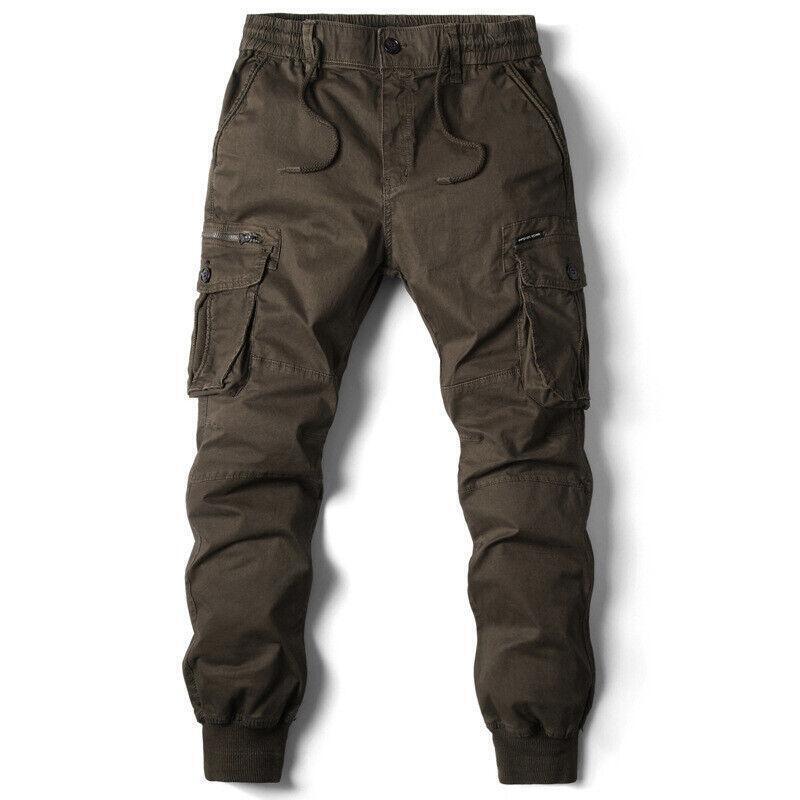 Fashion Men's Cargo Pocket Pants Jogging Casual Work Streetwear Trousers Outdoor