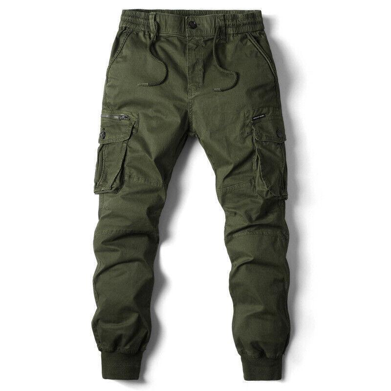 Fashion Men's Cargo Pocket Pants Jogging Casual Work Streetwear Trousers Outdoor