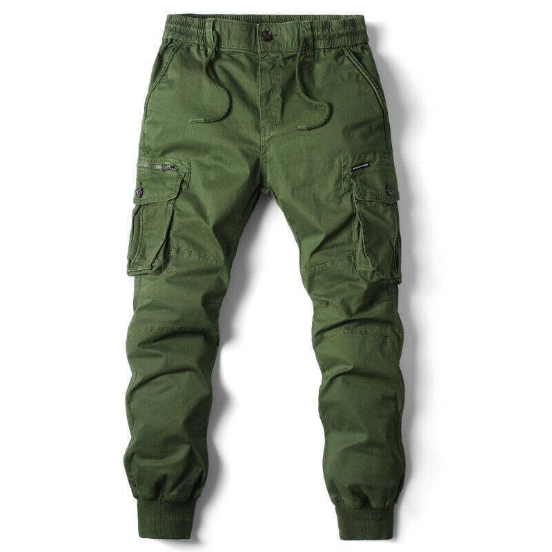 Fashion Men's Cargo Pocket Pants Jogging Casual Work Streetwear Trousers Outdoor