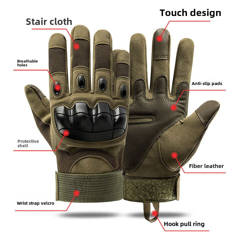 Military training protective full finger/half finger tactical gloves, military fans outdoor climbing hunting cycling gloves