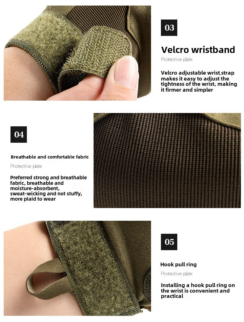 Military training protective full finger/half finger tactical gloves, military fans outdoor climbing hunting cycling gloves