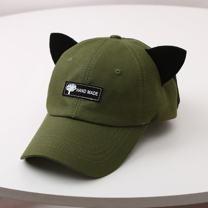 Vintage Dad Hat-Men's Novelty Baseball Cap With Pilot Glasses, Cool Trendy Sunglasses, Duck Tongue Cap With Cat Ears Sun Protection Hats For Couple