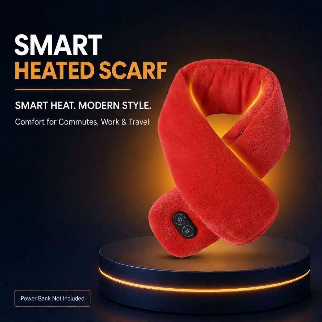 Smart Heated Scarf for Winter, Electric Heating Neck Warmer