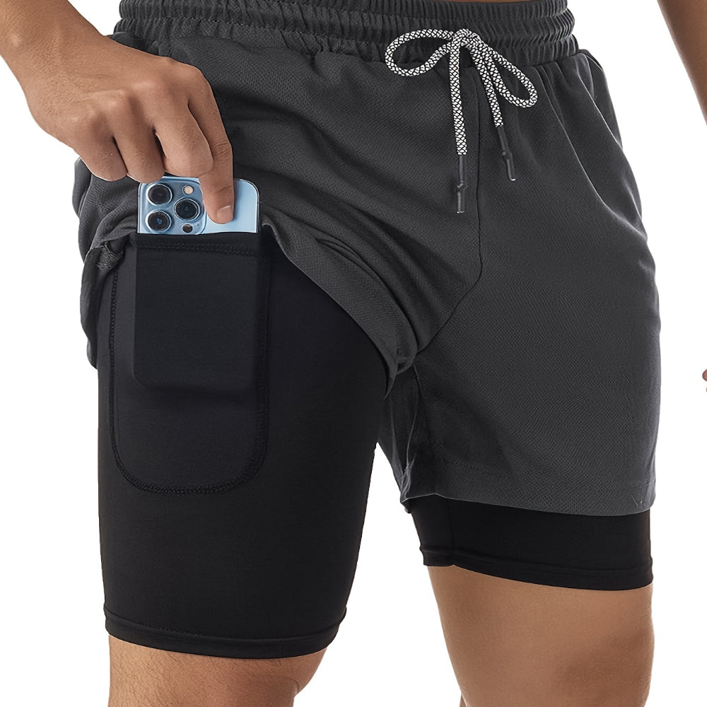 VL 2-in-1 Breathable Stretch Sports Shorts