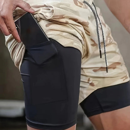 VL 2-in-1 Breathable Stretch Sports Shorts