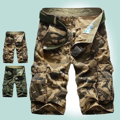 VL™ Casual Cotton Camo Multi-pocket Men Shorts