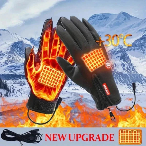 VL™ Outdoor Heated Gloves Windproof and Waterproof with Plus Velvet