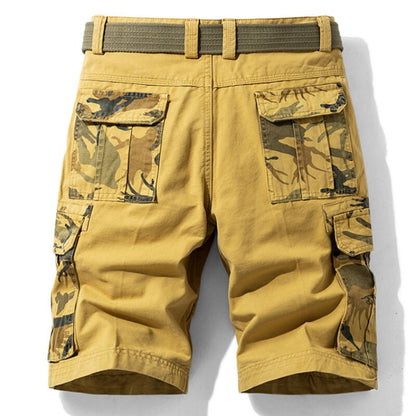 Men's New Washed Pattern Cargo Shorts