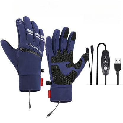 Heated Gloves for Outdoor Activities Windproof and Waterproof with Plus Velvet