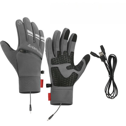 Heated Gloves for Outdoor Activities Windproof and Waterproof with Plus Velvet