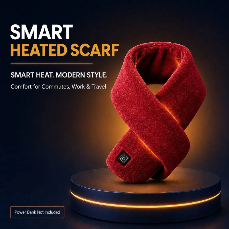 Smart Heated Scarf for Winter, Electric Heating Neck Warmer
