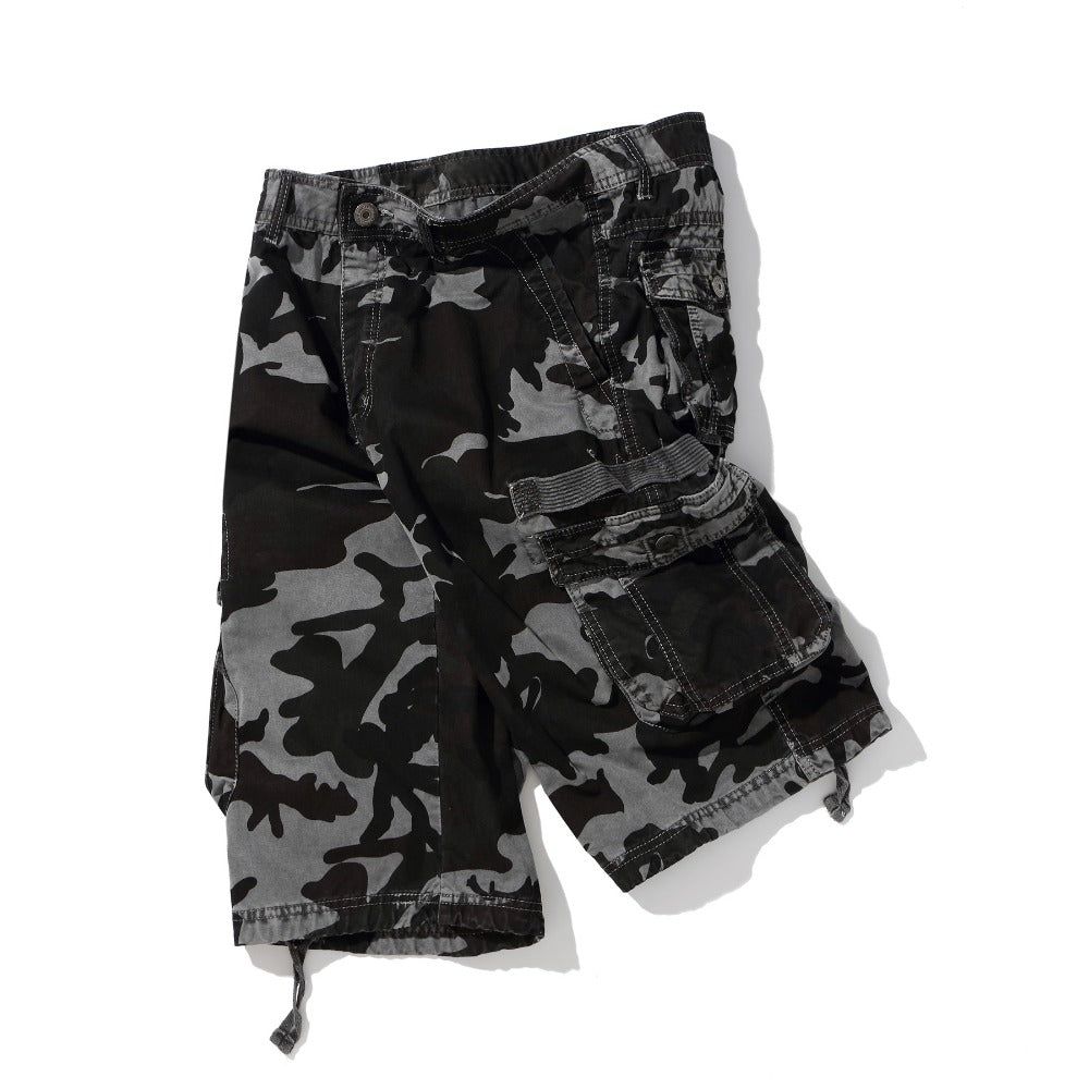 VL Plus size men's camouflage shorts 5-point pants