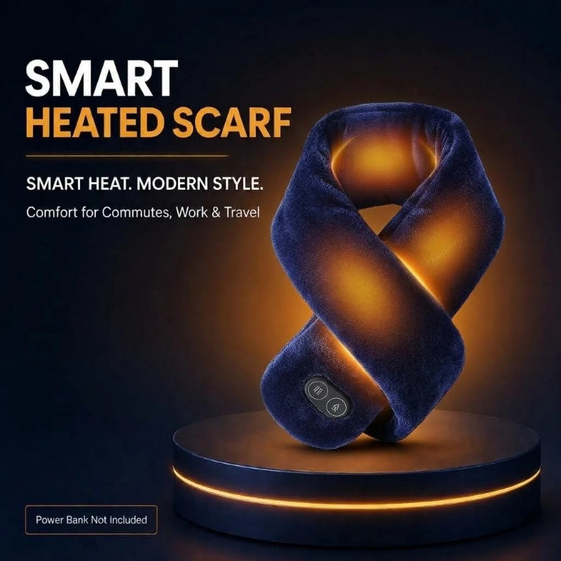 Smart Heated Scarf for Winter, Electric Heating Neck Warmer