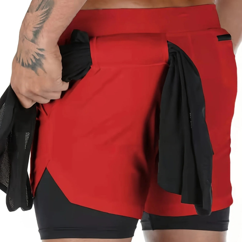 VL 2-in-1 Breathable Stretch Sports Shorts