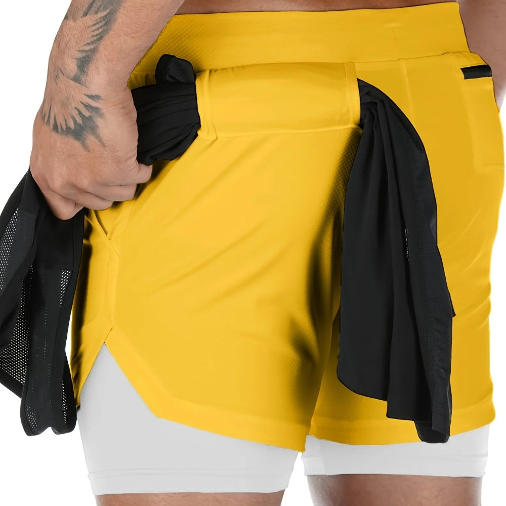 VL 2-in-1 Breathable Stretch Sports Shorts