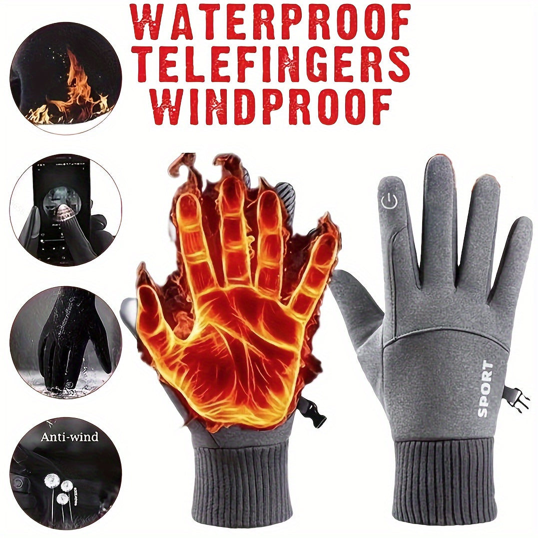 VL™Outdoor Touch Screen Waterproof  Anti Slip Warm Full Fingers Gloves