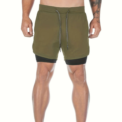 VL 2-in-1 Breathable Stretch Sports Shorts